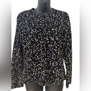 Talbots Black and Silver Sequin Women's Sweater Top Size M.